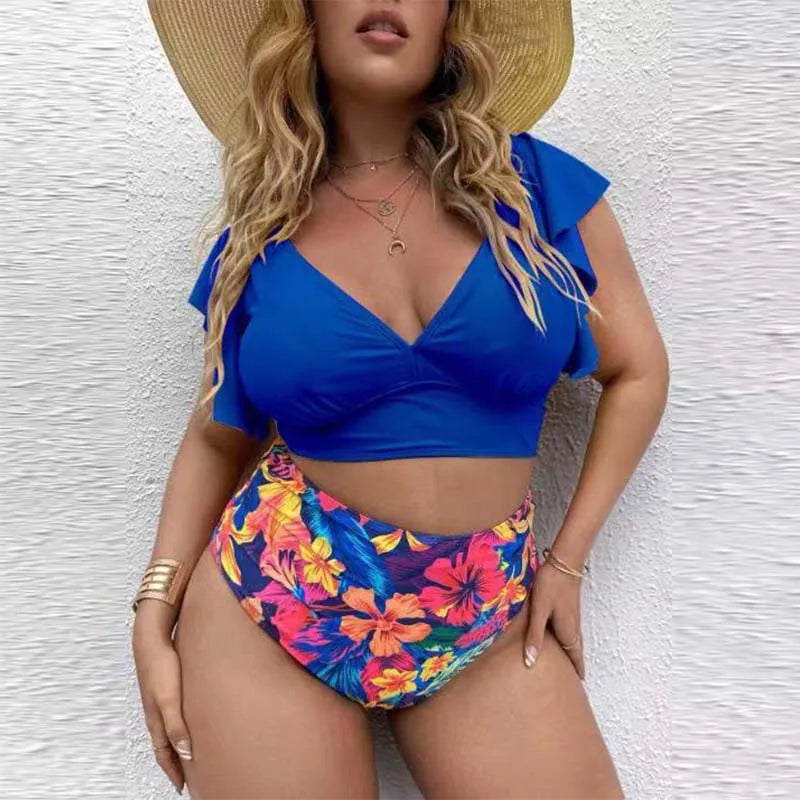 Floral Waves CurveFit - Bikini set