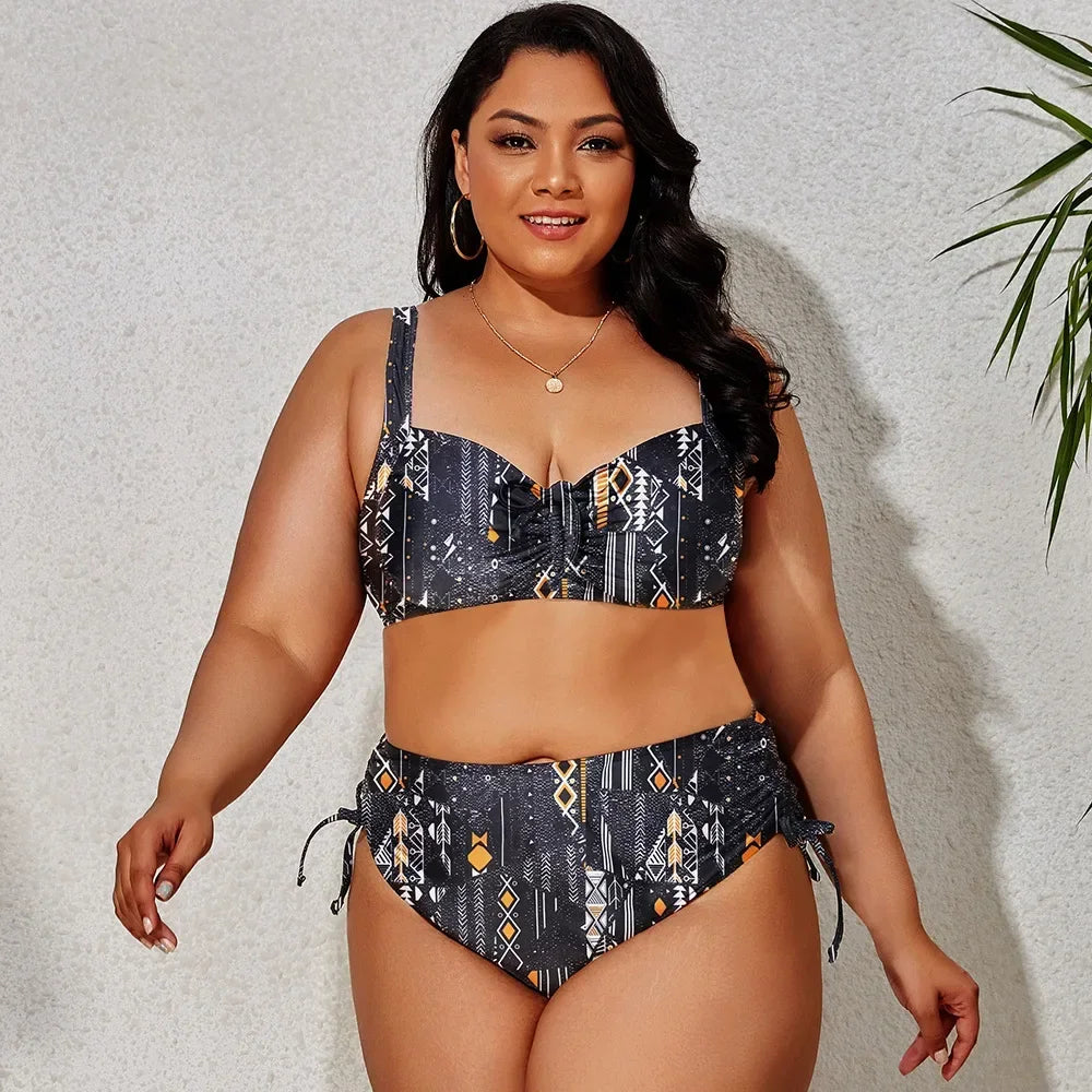 Tropical Plus Bikini - With Ties
