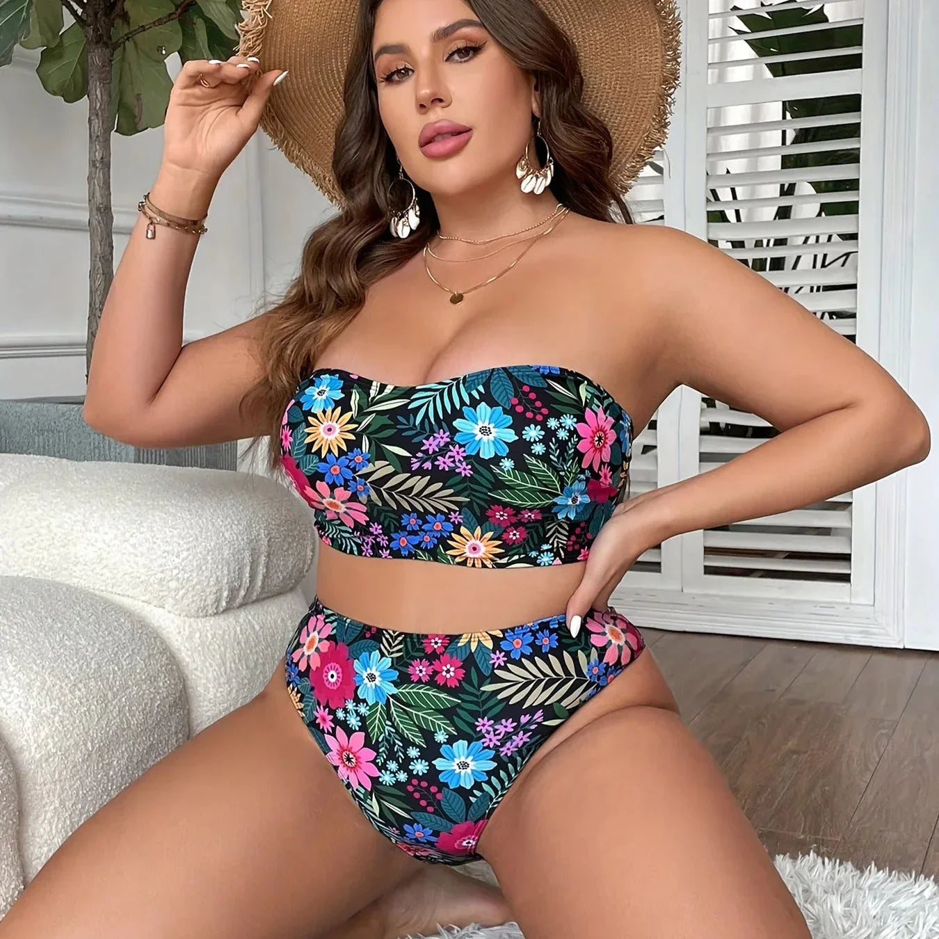 Viva Flores – High-waisted bikini set