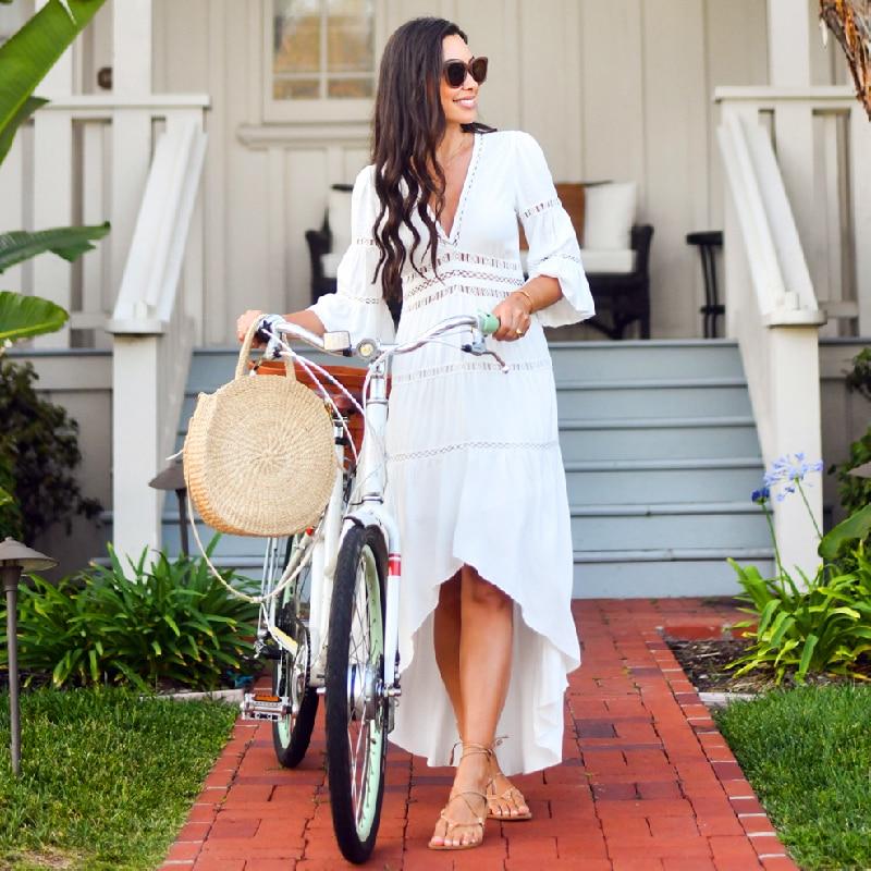 Coastal midi beachwear