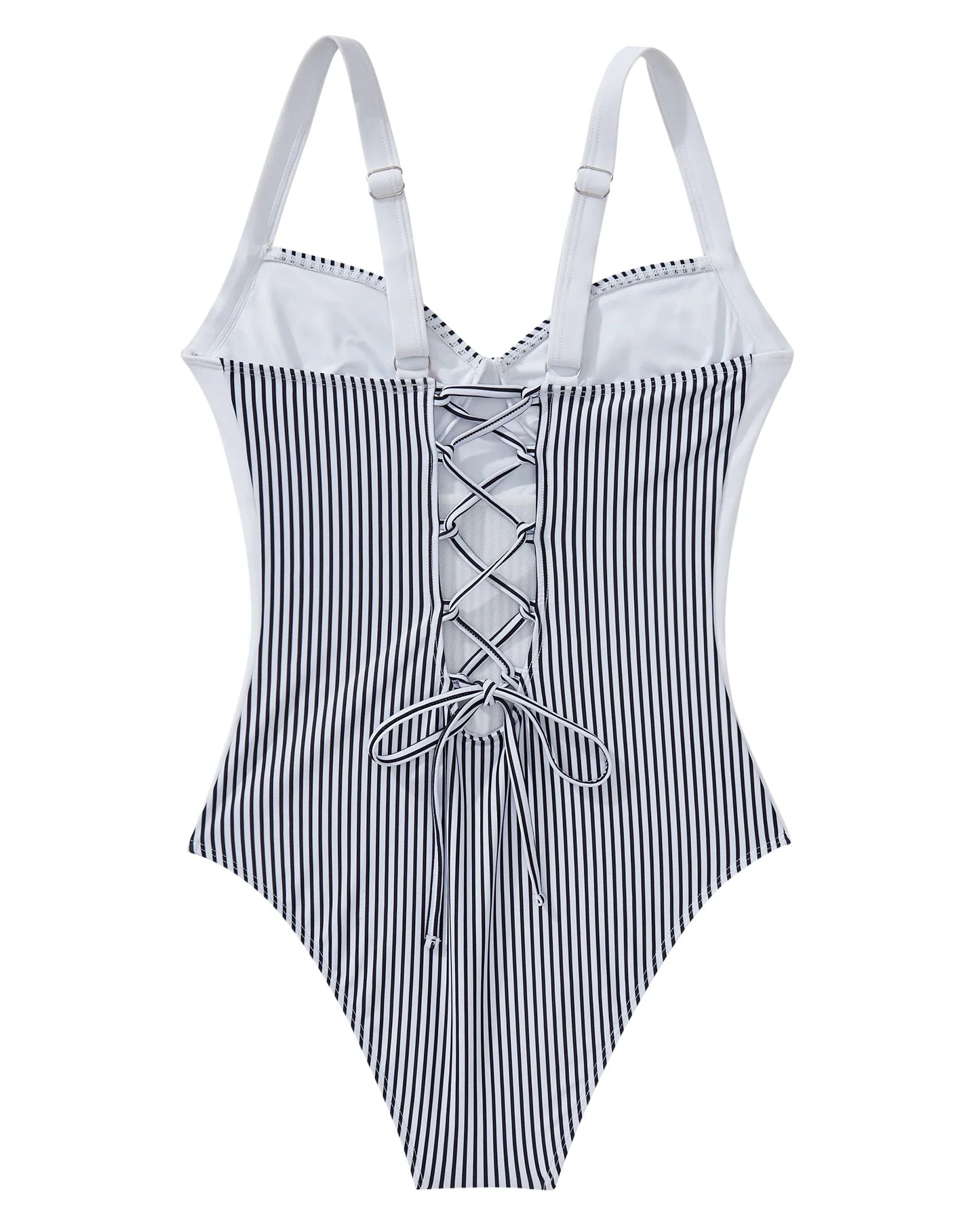 Swimsuit with padded cups and back ties