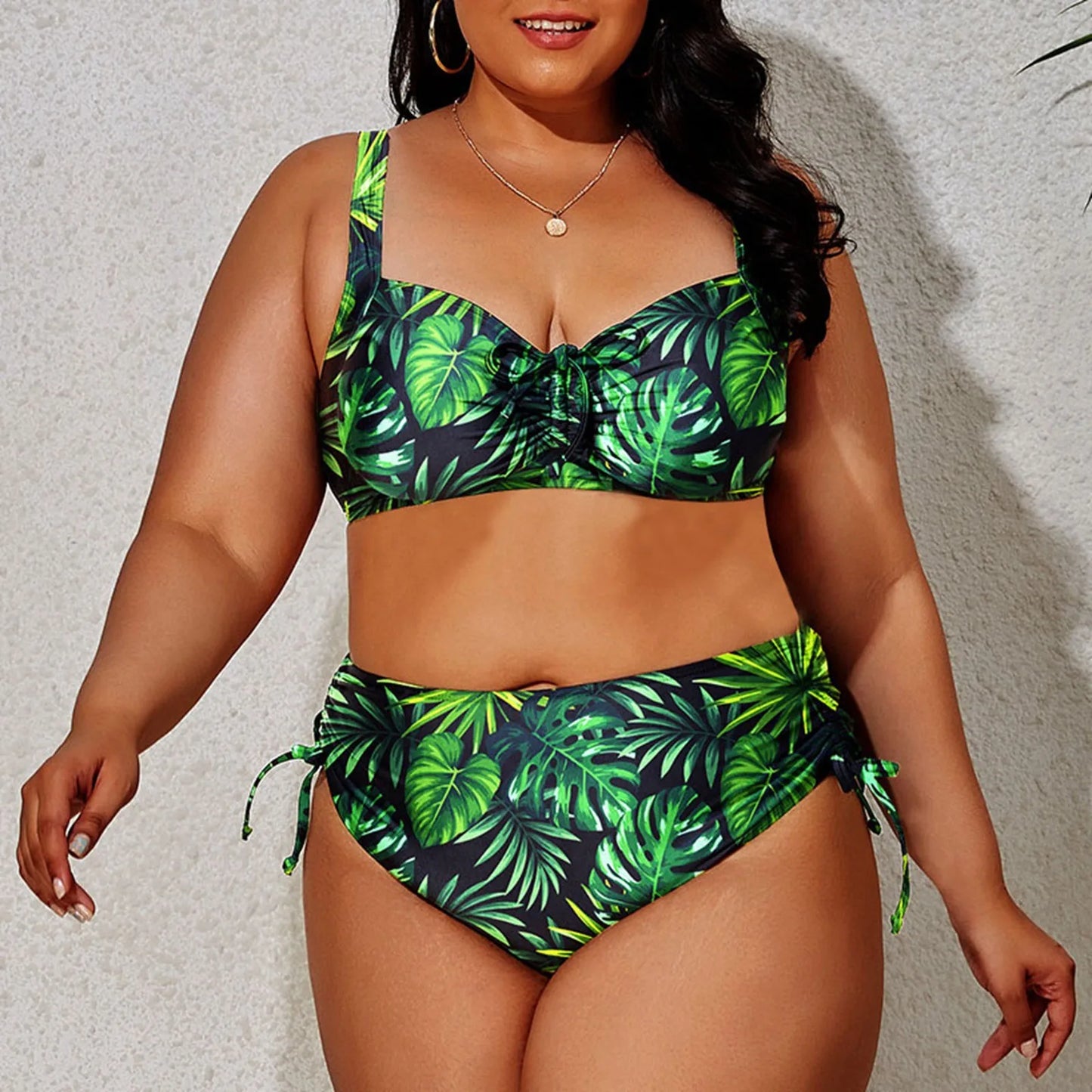 Plus Bikini with Side Ties