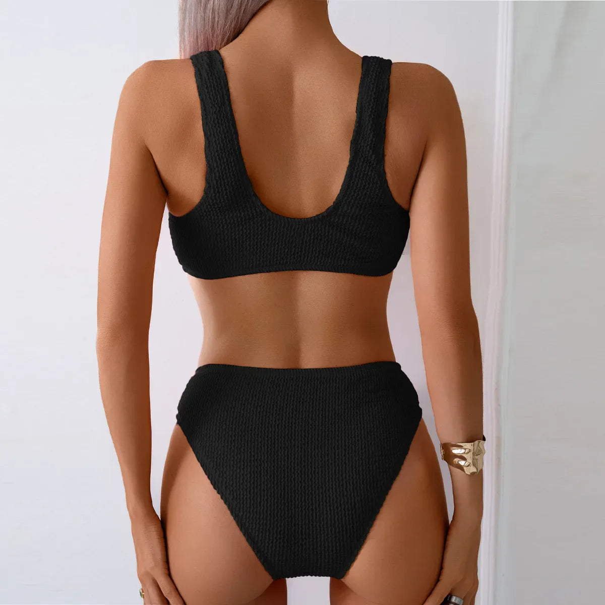 Coastal Allure V-Neck Bikini Set