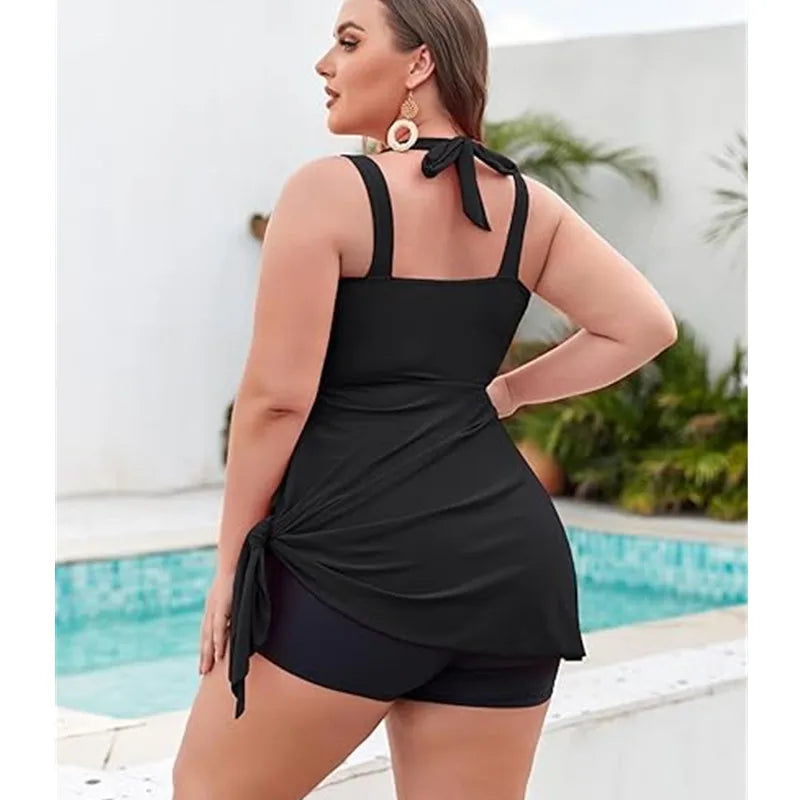 Saly Curve Tankini Swimdress Set