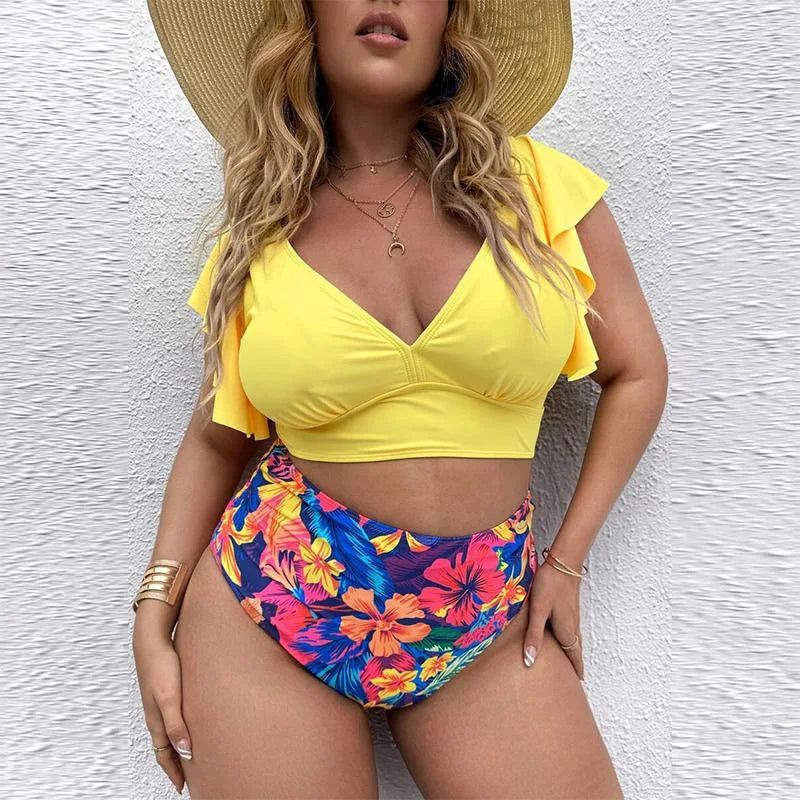 Floral Waves CurveFit - Bikini set