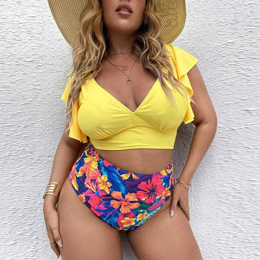 Floral Waves CurveFit - Bikini set
