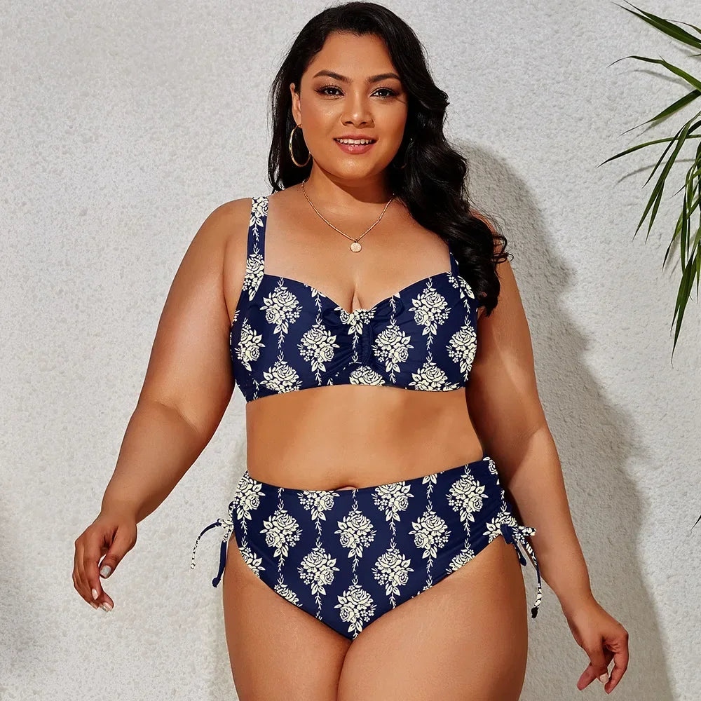 Tropical Plus Bikini - With Ties