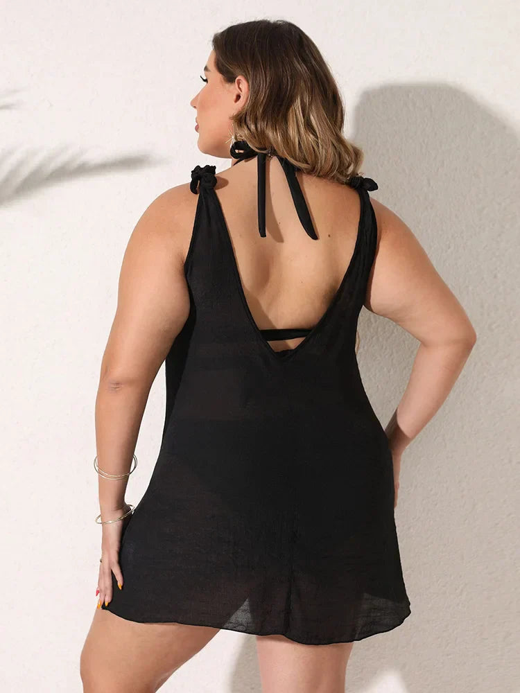 Beach cover-up with tie-up – Summer