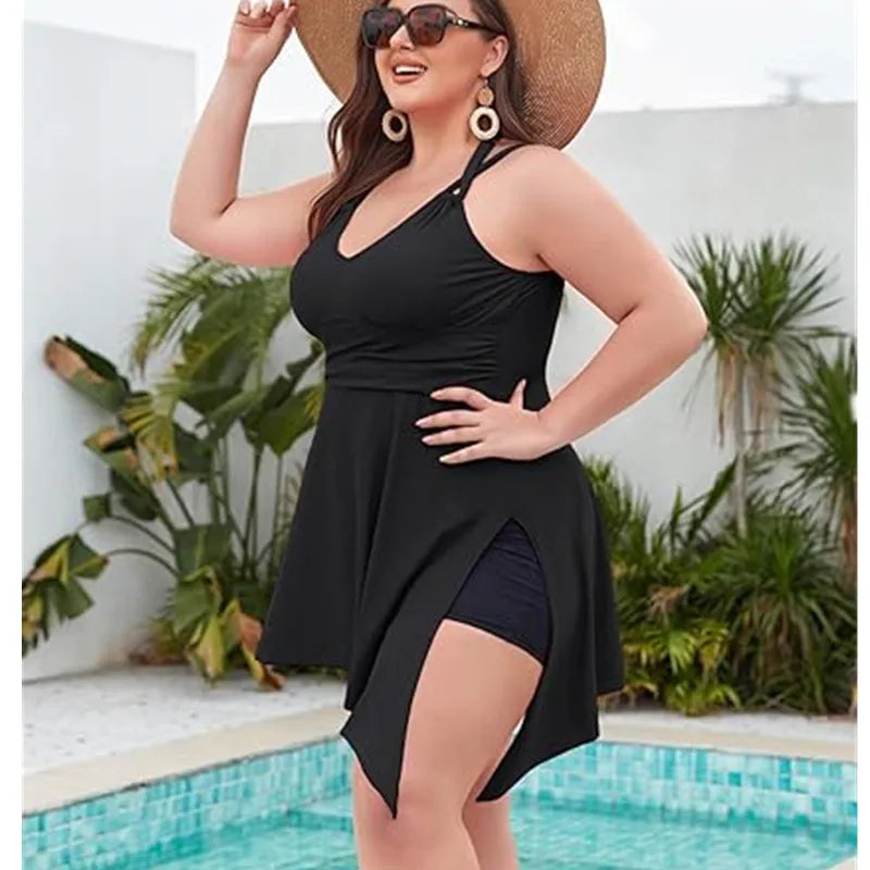 Saly Curve Tankini Swimdress Set