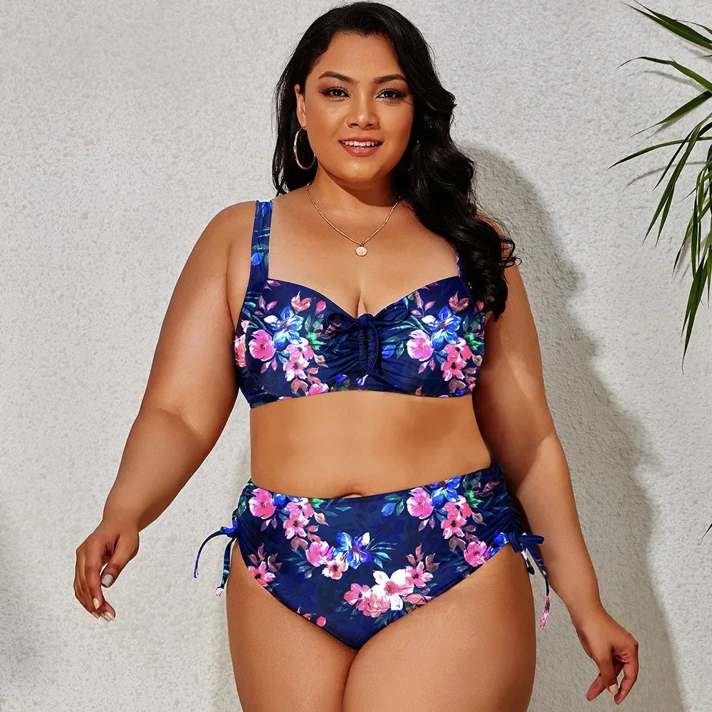 Tropical Plus Bikini - With Ties