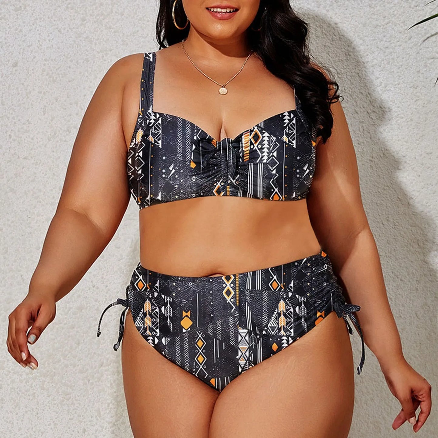 Plus Bikini with Side Ties