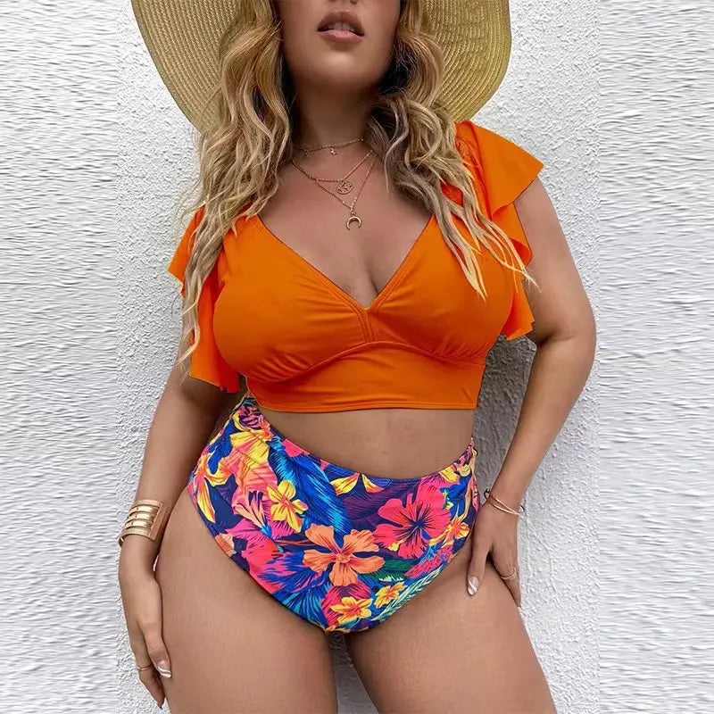 Floral Waves CurveFit - Bikini set